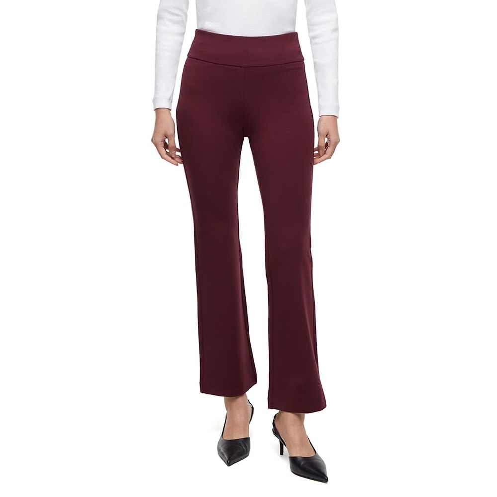 Express Womens Bootcut Ponte Pant XS Burgundy Red Pull On Stretch EX013546 NWT
